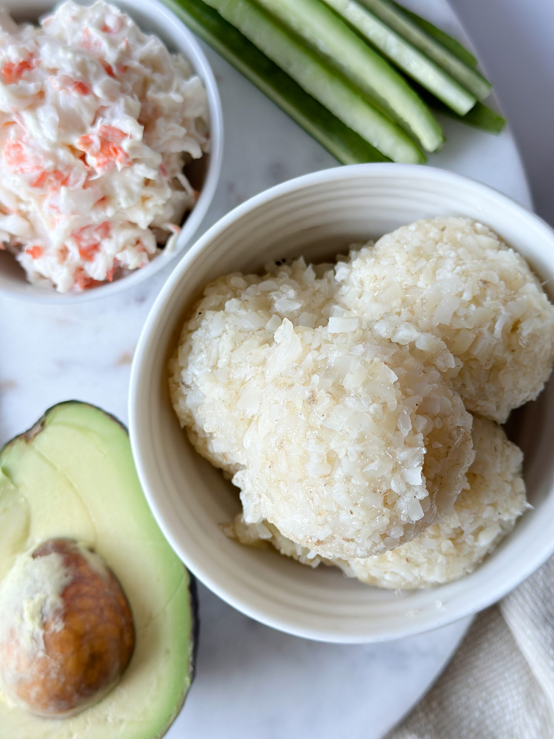 A bowl of keto rice